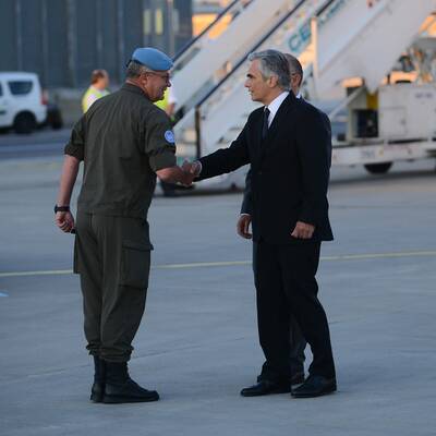 Erste Golan-Blauhelme in Wien gelandet