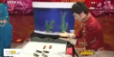 Synchronschwimmende Goldfische