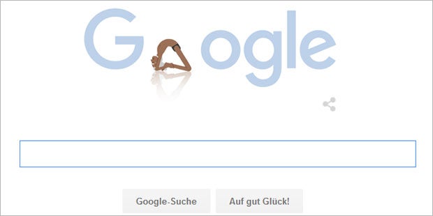Google Doodle macht Yoga