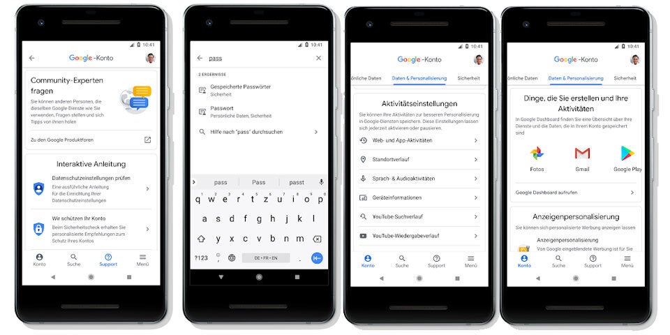 Google macht „Mein Konto“ zu „Google-Konto“