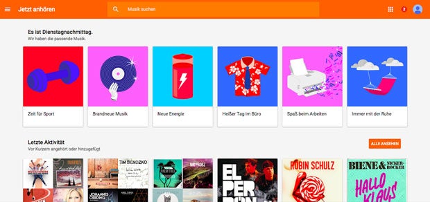 Google Music mit Österreich-Playlisten