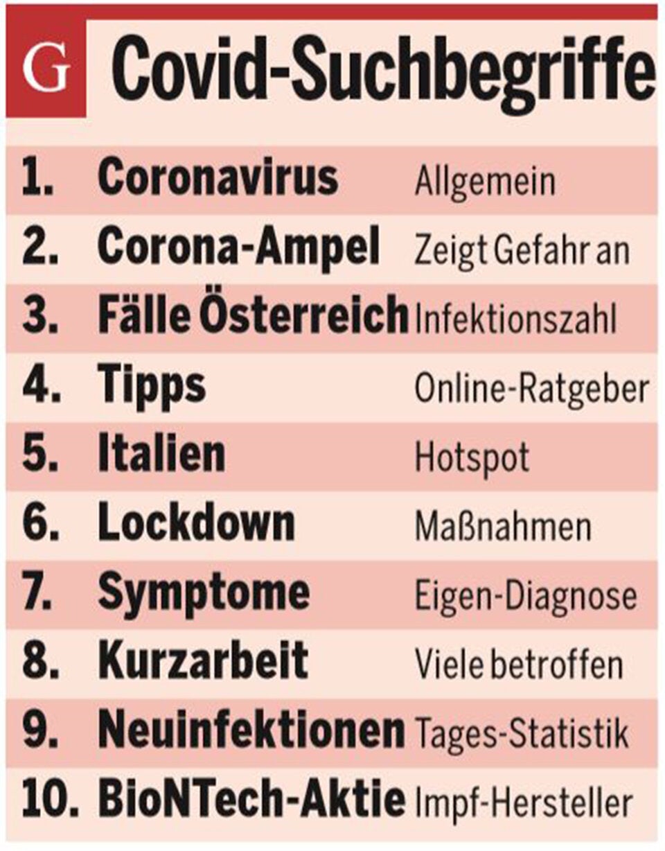 Google Trends: Das bewegte Österreich 2020