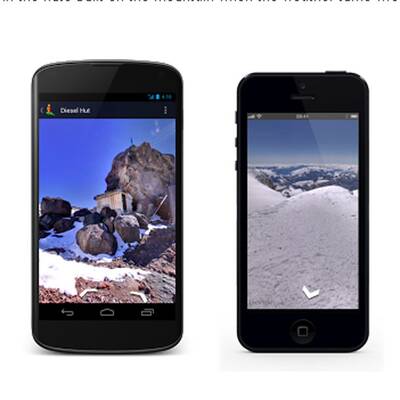 Street View in den Bergen