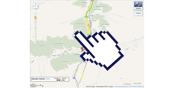 Google Maps mit Echtzeit-Verkehrsinfos
