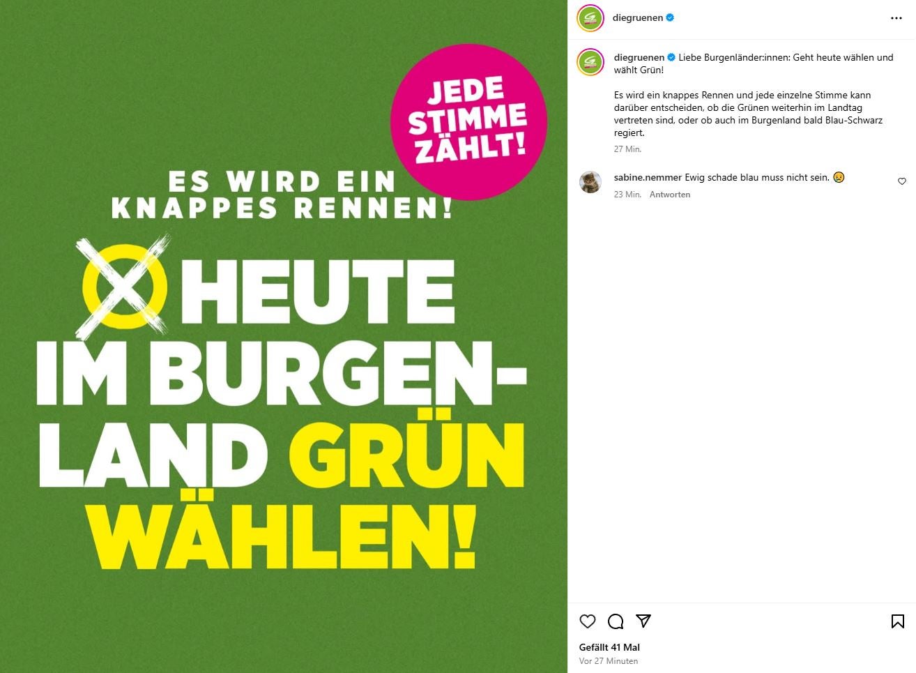 Grüne Posting