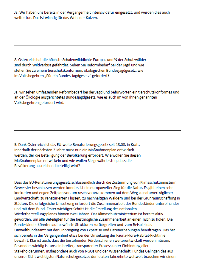 Tiere, Umwelt & Lebensmittel: Der große Parteien-Check zur Nationalratswahl 2024