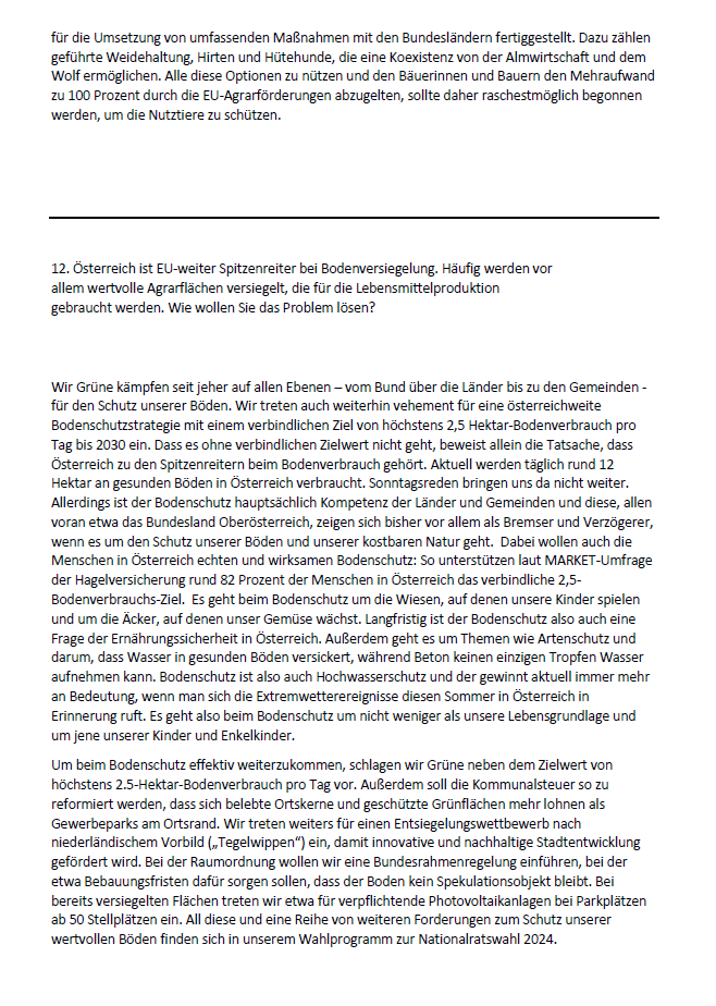 Tiere, Umwelt & Lebensmittel: Der große Parteien-Check zur Nationalratswahl 2024