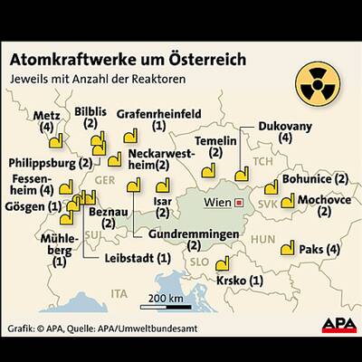 Info-Grafiken zu Atomkraftwerken