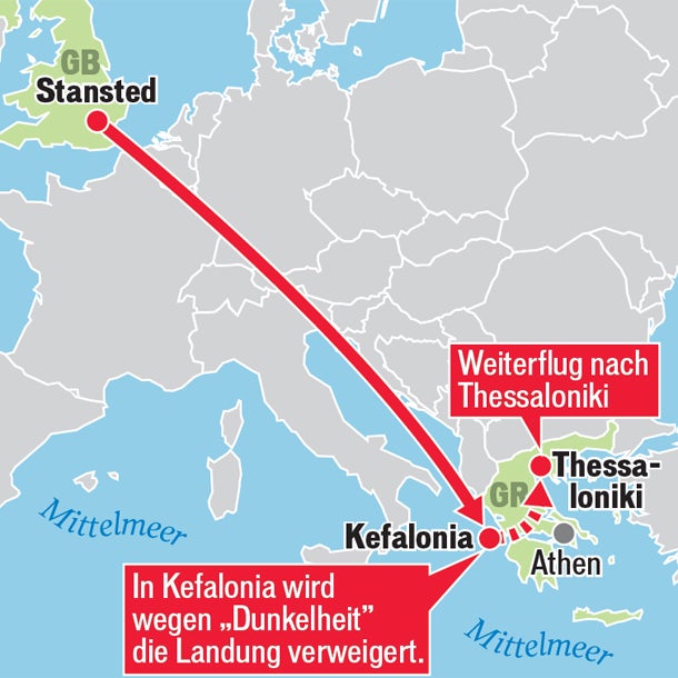 Ryanair-Maschine landet 320 km zu früh