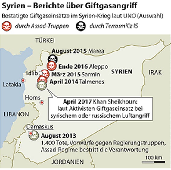 58 Tote nach Giftgas-Angriff in Syrien