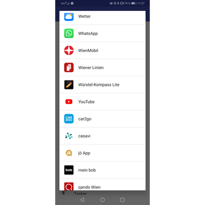 Handy schütteln, um WhatsApp zu öffnen