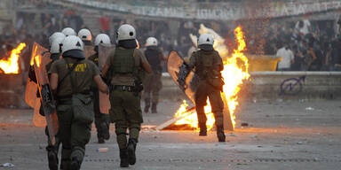 Nacht der Krawalle in Athen
