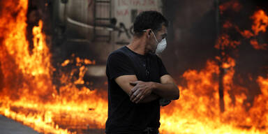 Nacht der Krawalle in Athen