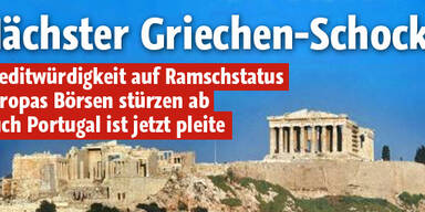 Griechen-Rating auf Ramschstatus