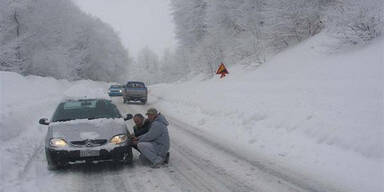 Schneefall in Griechenland