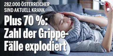 Plus 70 Prozent: Zahl der Grippe-Fälle explodiert