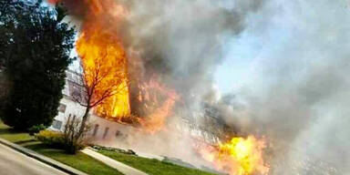 120 Feuerwehrm&auml;nner bei Gro&szlig;brand im Einsatz