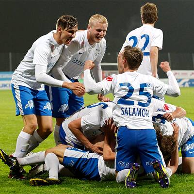 Grödig feiert den Meistertitel 