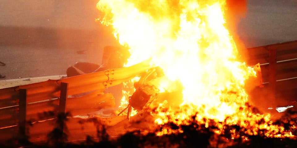 Advent-Wunder: Grosjean überlebt 26 Sekunden in Feuer-Hölle