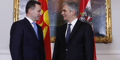 Werner Faymann Gruevksi Mazedonien