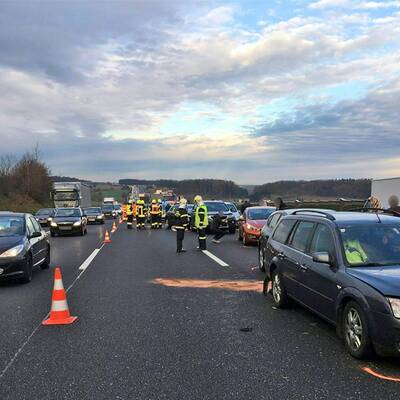 Karambolage auf A1 im Bezirk St. Pölten