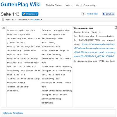 Plagiatsvorwurf gegen Guttenberg