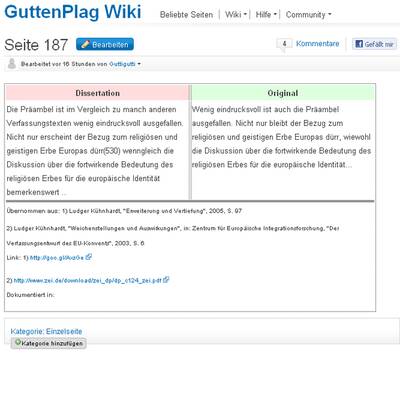 Plagiatsvorwurf gegen Guttenberg