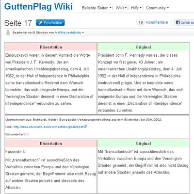 Plagiatsvorwurf gegen Guttenberg