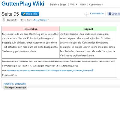 Plagiatsvorwurf gegen Guttenberg