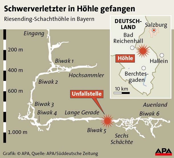 Höhlen-Forscher steht vor Bergung