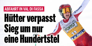 Hütter verpasst Sieg um nur eine Hundertstel