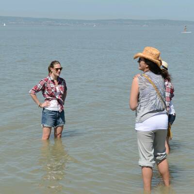 Sonnenhungrige in Podersdorf am See (Burgenland)