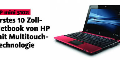 HP Netbook mit Multitouch-Technologie