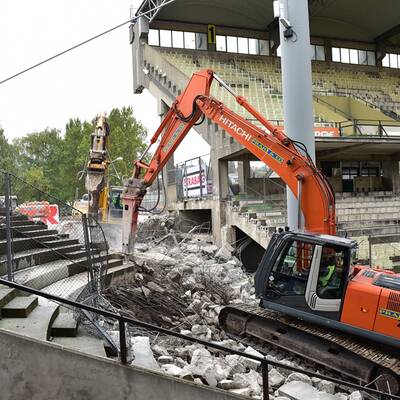 Hier wird das Hanappi-Stadion abgerissen