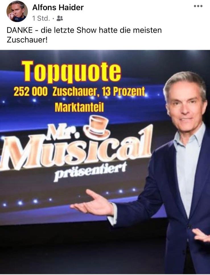 Alfons Haider: ORF-Abschied mit Top-Quote