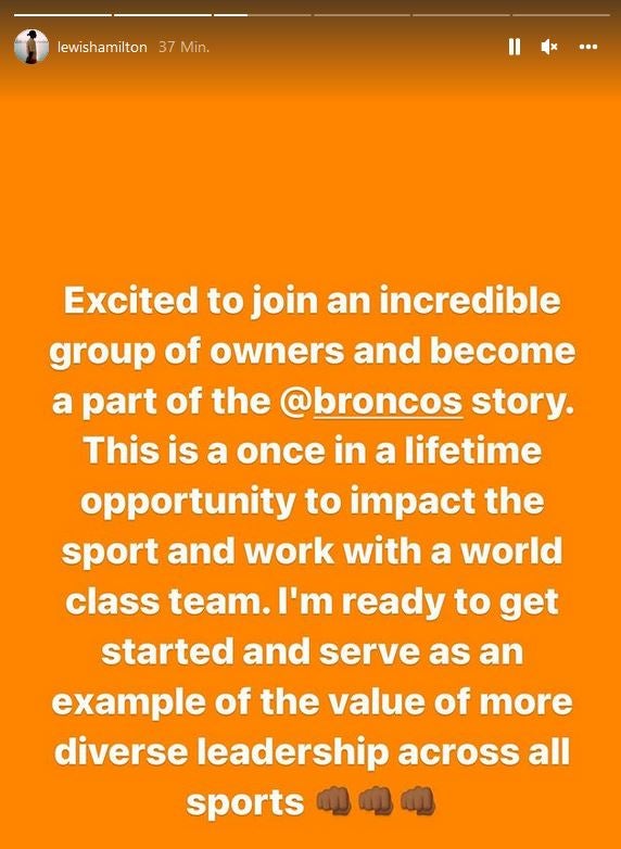 Hamilton wird Miteigentümer bei den Denver Broncos