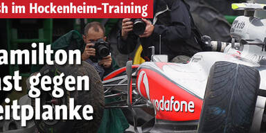 Hamilton fährt seinen McLaren zu Schrott