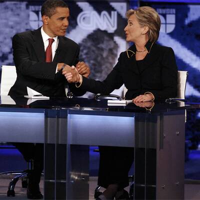 Kuschel-Kurs zwischen Obama und Clinton