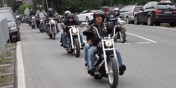 Start für das Harley-Treffen am Faaker See