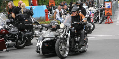 Start für das Harley-Treffen am Faaker See