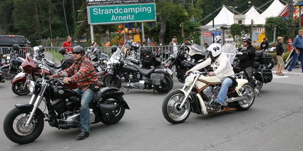 Start für das Harley-Treffen am Faaker See