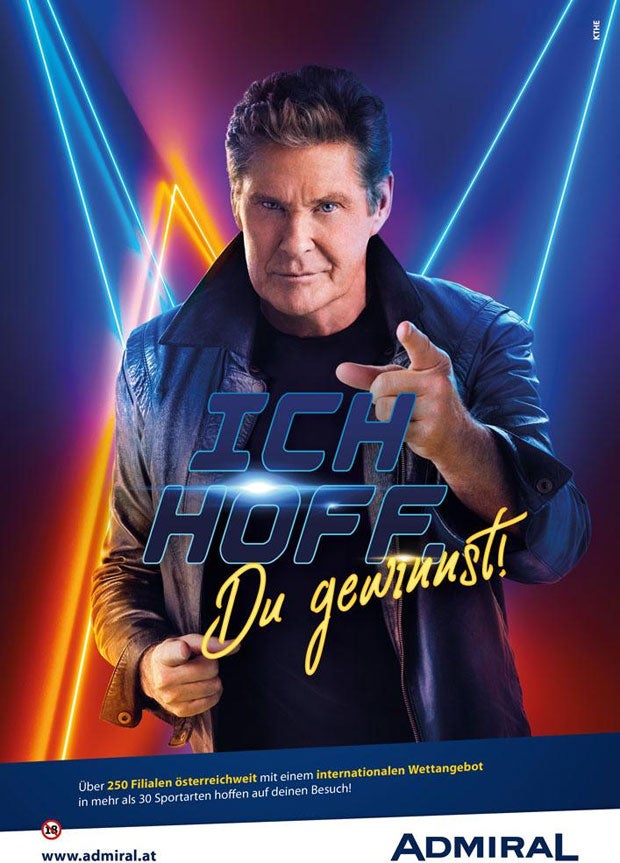 Hasselhoff in neuem Kult-Spot von Admiral