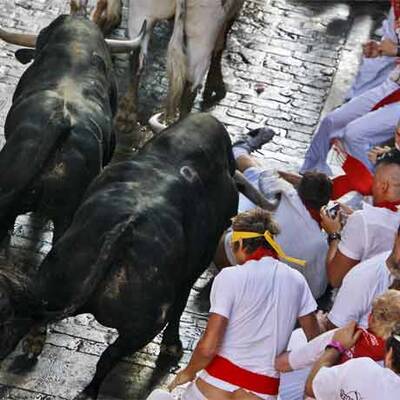 Mehrere Verletzte bei erster Stierhatz