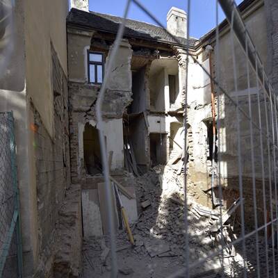 Wohnhaus in Wien eingestürzt