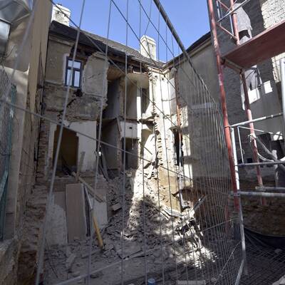 Wohnhaus in Wien eingestürzt