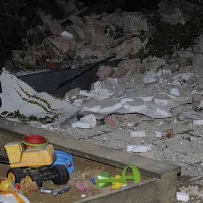 Hausmauer in Wien-Ottakring eingestürzt