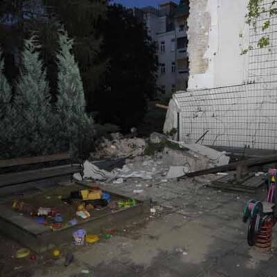 Hausmauer in Wien-Ottakring eingestürzt