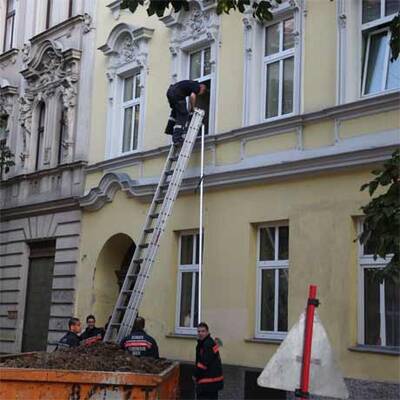 Stiegenhaus in Wien eingestürzt
