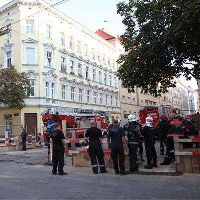 Stiegenhaus in Wien eingestürzt
