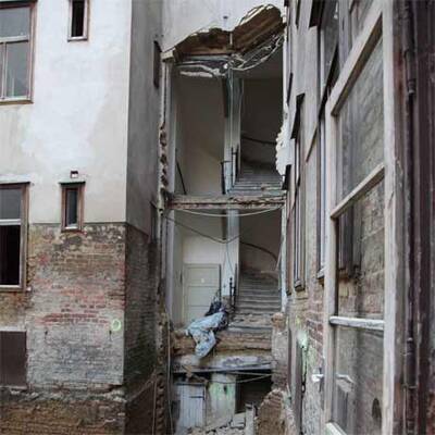 Stiegenhaus in Wien eingestürzt